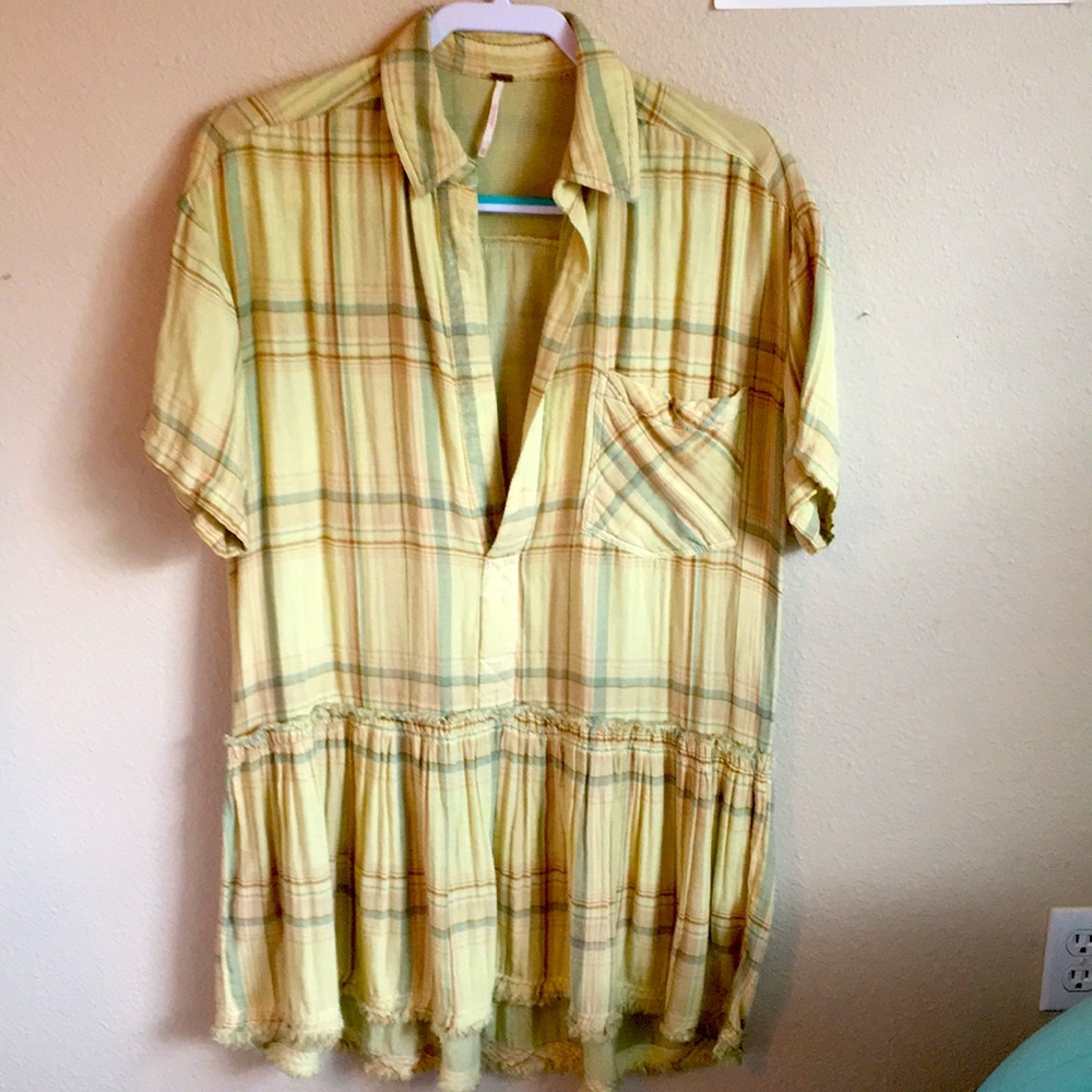 Free People Run with me Plaid Mini dress 👗